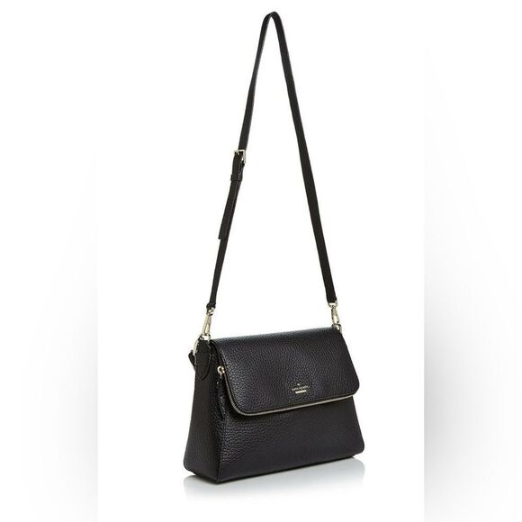 Kate Spade Carter Street Georgia Leather Shoulder Bag Crossbody Black - Picture 12 of 12